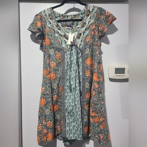 NWT Anthropologie Astrid Floral Tunic Mini Dress Size XS - Picture 5 of 6